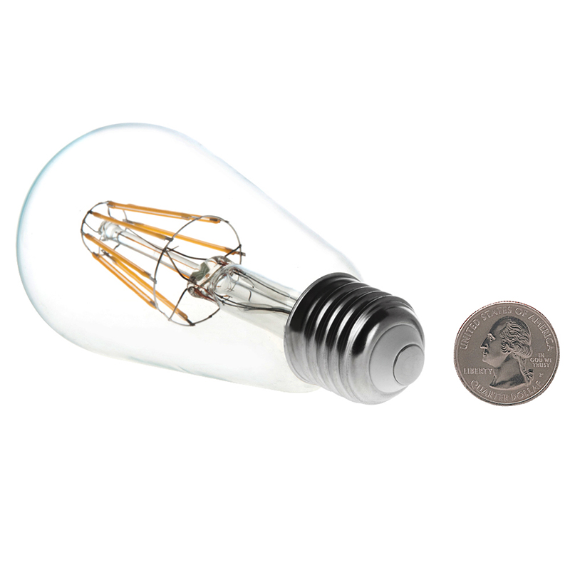 ST18 E26/E27 8W LED Vintage Antique Filament Light Bulb, 75W Equivalent, 4-Pack ST18 E26/E27 8W LED Vintage Antique Filament Light Bulb, 75W Equivalent, 4-Pack